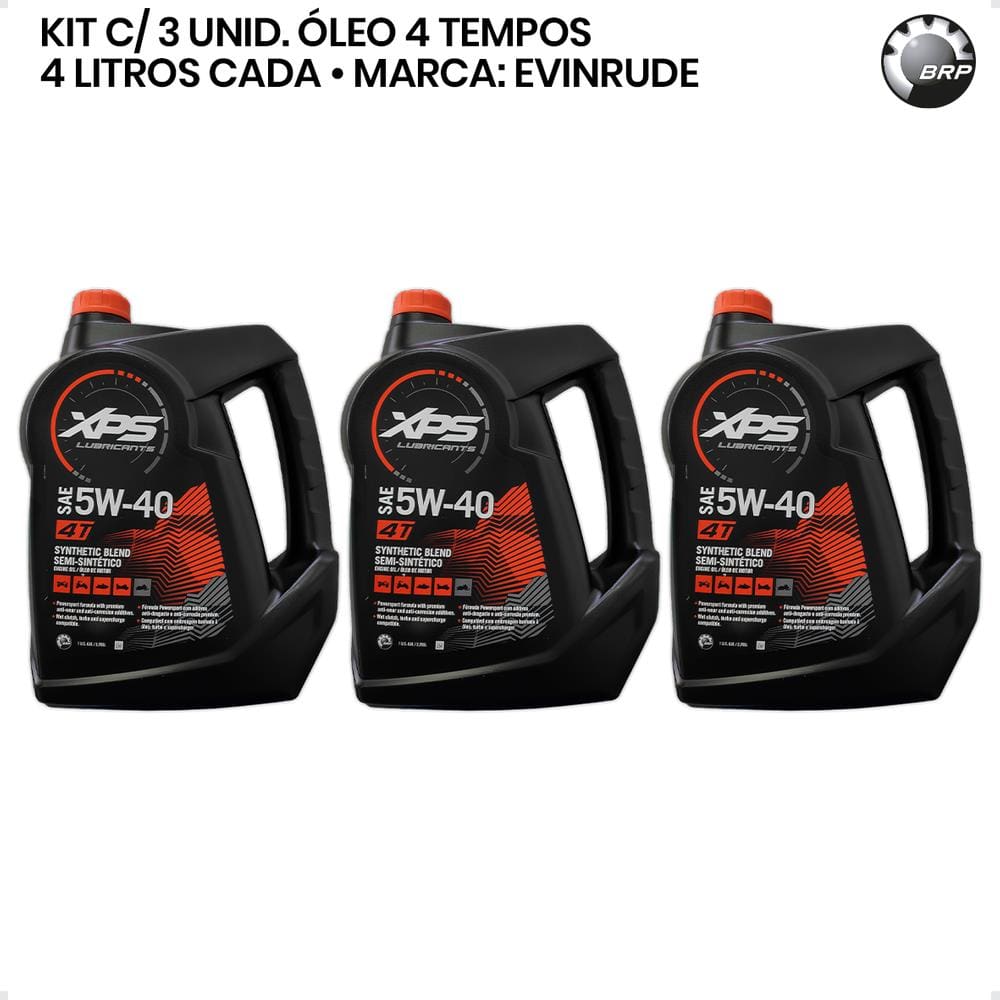 Óleo Brp Xps 5w40 4 Tempos Jet Sea-doo 3,78 L Kit C/3