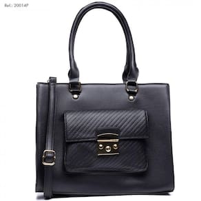 Bolsa Grande Feminina Napa Preta