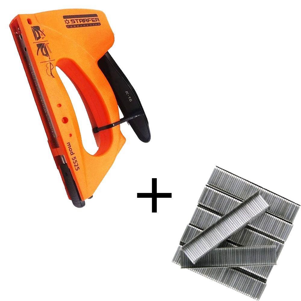 Grampeador Profissional ABS 5525 Starfer + 1000 Grampos 10.6/6mm Starfer
