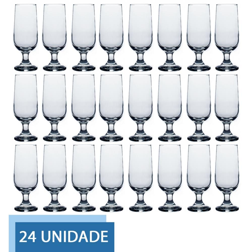 24 Copos Taça Chopp Vidro 300ml Cerveja Hannover Casa Linda