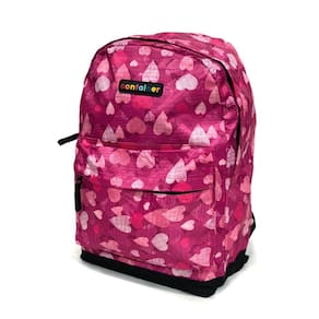 Mochila G Juvenil Feminina Container Rosa Coração