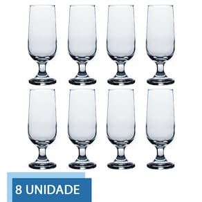 8 Copos Taça Chopp Vidro 300ml Cerveja Hannover Casa Linda
