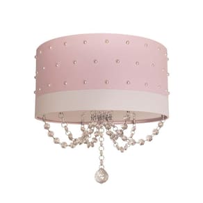 Luminária infantil Pérolas 30x15cm Rosa Quarto Menina