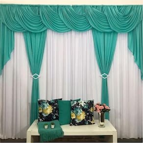 Cortina Sedução para Varão em Malha 4,00m x 2,60m Sala Quarto - Verde