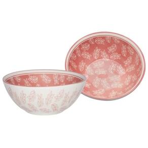 Bowl De Cerâmica 16Cm 600Ml - Flora Rosa - Oxford Daily