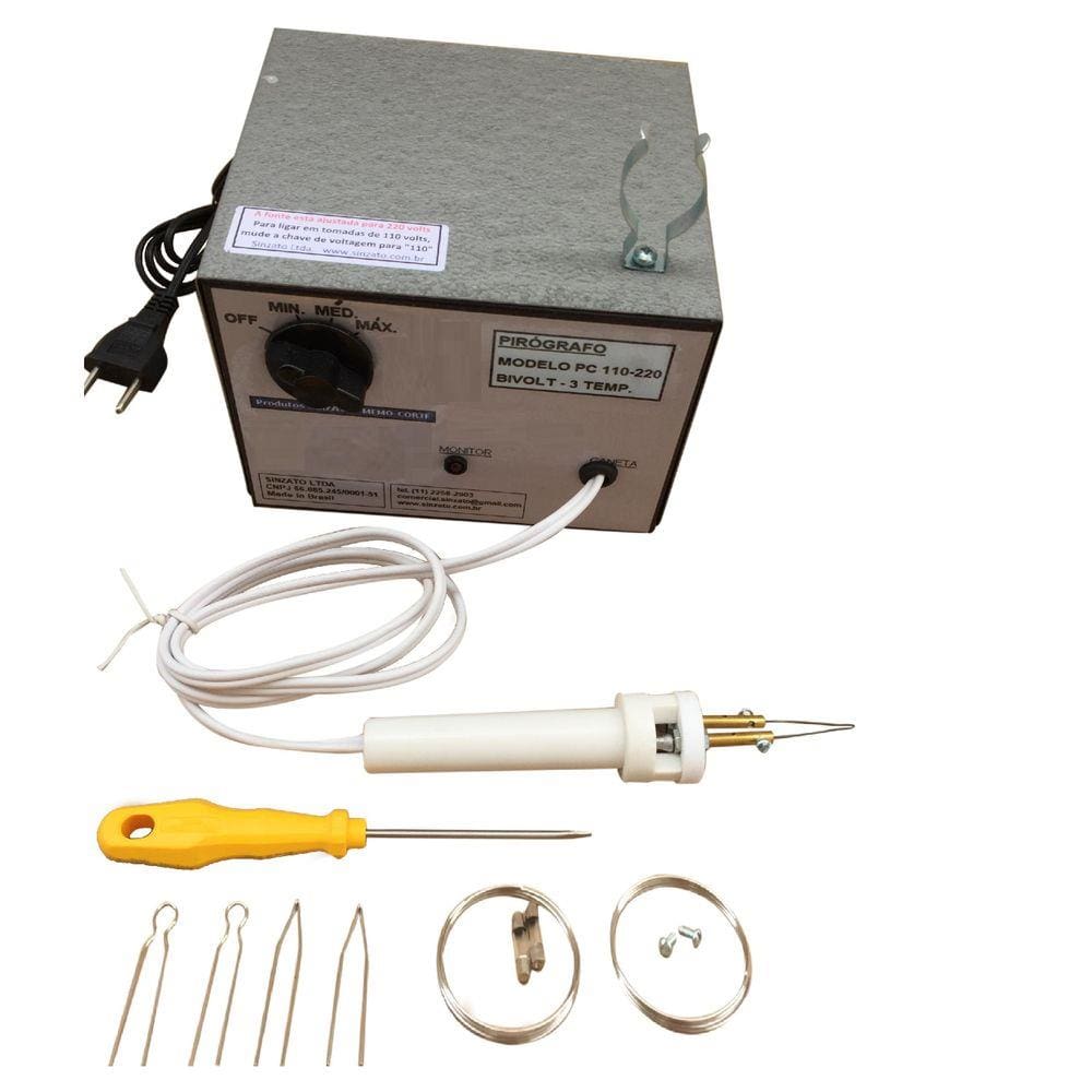 Pirógrafo Sinzato, Modelo PC110/220 3T. 42W 3temperaturas