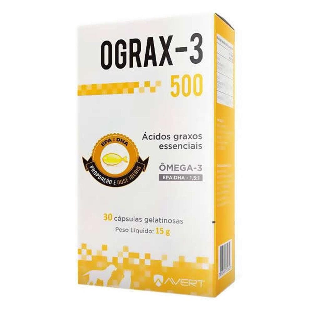 Ograx 500 Suplemento Omega 3 Avert 30 Capsulas