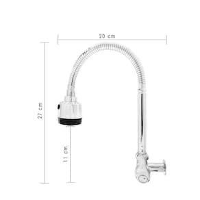 Torneira Flexível Gourmet Parede Jr 1/4 Volta Metal
