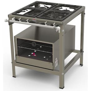 Fogão Inox 4 Queimadores Simples (c/ Registro p/ Forno) PMI-400N -  Progás