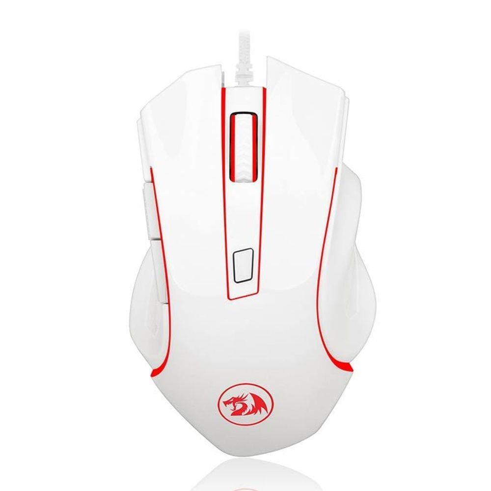Mouse Gamer Redragon Nothosaur M606W Led Vermelho 3200DPI 6 Botões - Branco