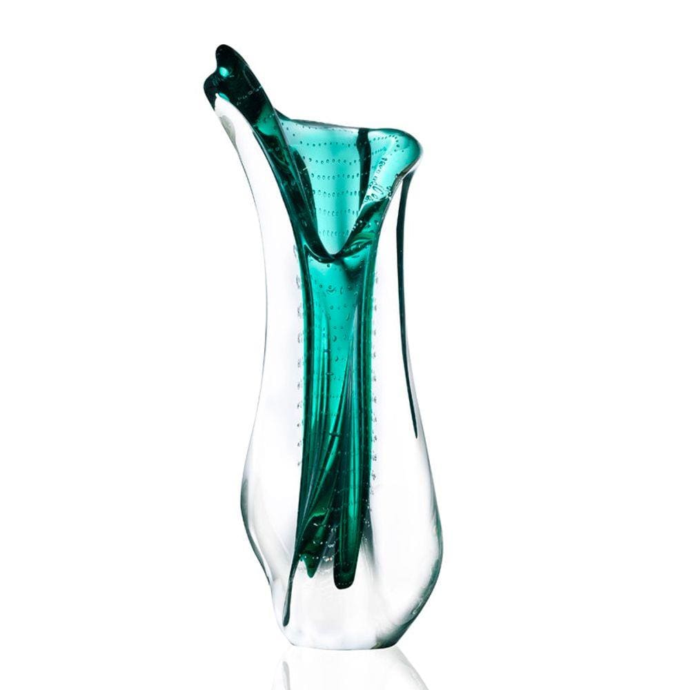 Vaso Em Cristal Murano Esmeralda  São Marcos