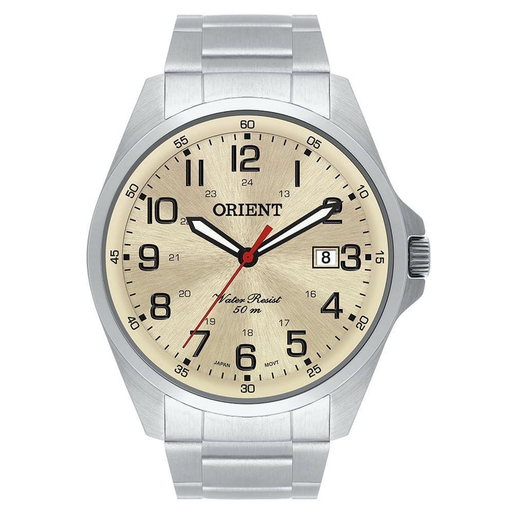 Relógio ORIENT masculino prata analógico MBSS1171 C2SX