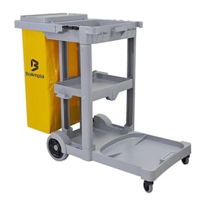 Carro Funcional de Limpeza America Bralimpia Amarelo