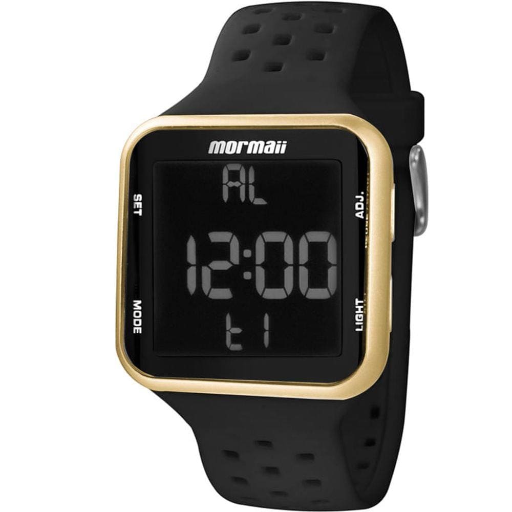 Relógio MORMAII feminino digital quadrado MO6600/8D