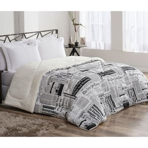 Coberdrom Casal Queen Winter Sherpa 01 Peça Jornal