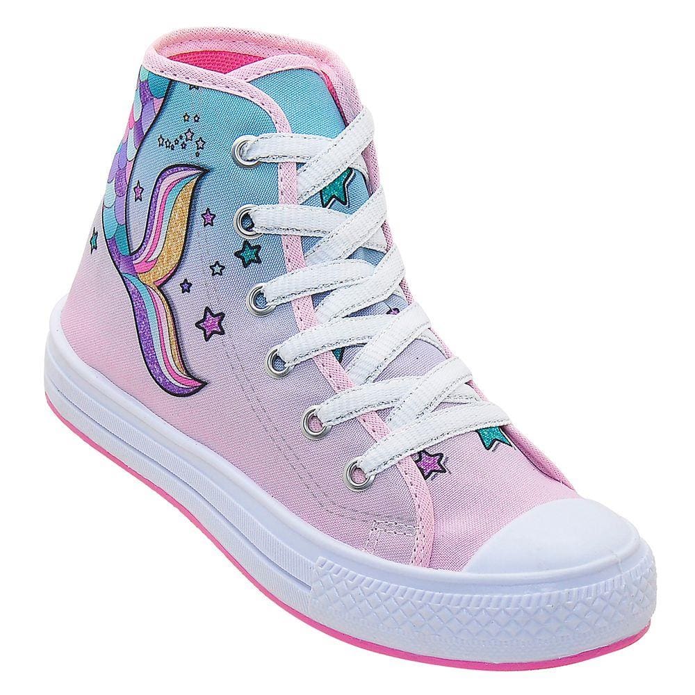 Tênis Infantil Feminino Personagem Colorido Lona