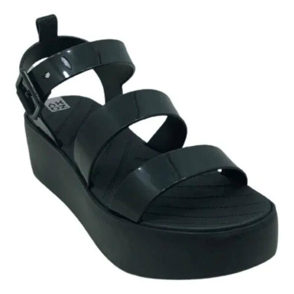 Sandália Plataforma Zaxy Future Nude e Bordô 18059 Grendene no Shoptime