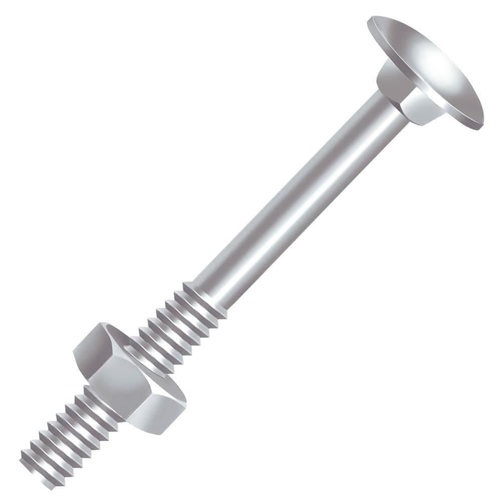 Parafuso Ciser Frances Zincado com Porca 5/16X5 - Embalagem com 100 Unidades