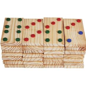Brinquedos Educativos - Jogo Dominó Gigante Em Madeira 28und