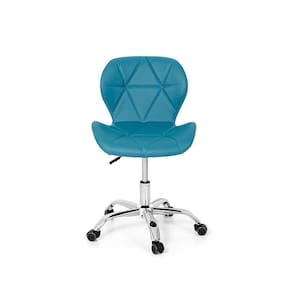 Cadeira Office Eiffel Slim Base Giratória Turquesa