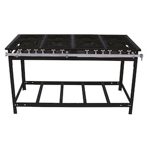 Fogão Industrial Venâncio 8 Bocas 4 Duplas a Gás Baixa Pressão Espera para Forno E8D4E