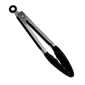Pinça Pegador Multiuso de Silicone 25,5 cm Preto