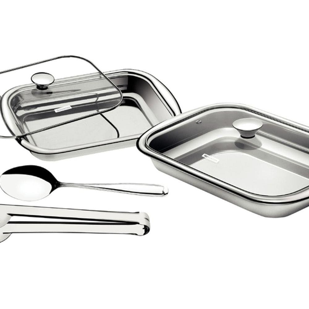 Jogo Aço Inox para Assar e Servir 4 peças Cosmo Tramontina