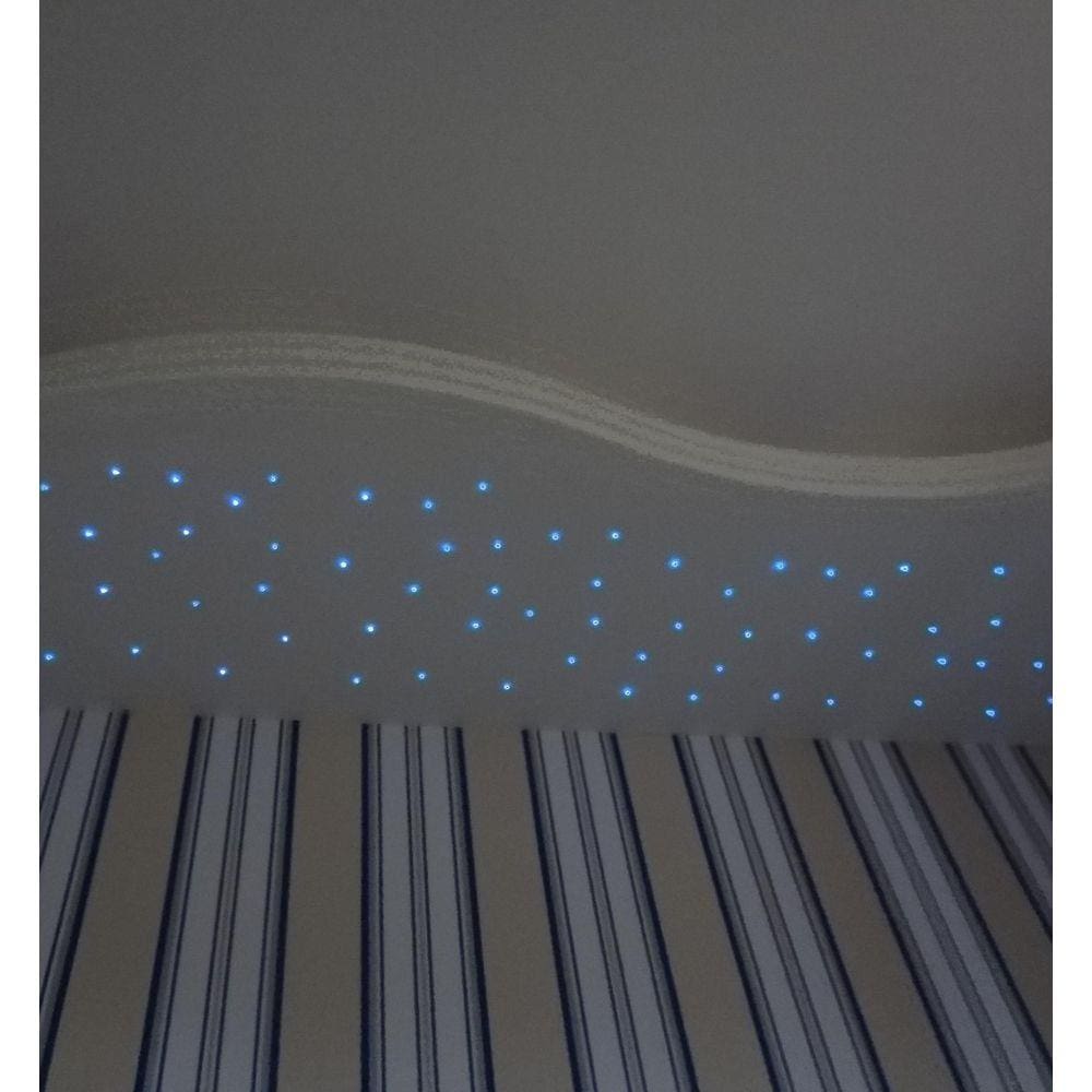 Kit Noite Estrelado 150 Fibra Ótica Efeito Estrelado Rgb Mix