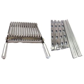 Grelha Argentina Inox 60Cm E Suportes Churrasqueira Até 90Cm