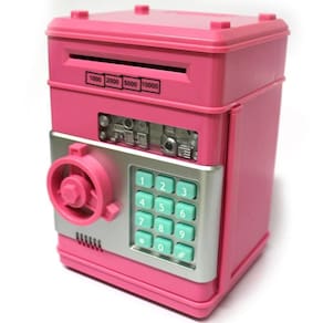 Mini Cofre Eletrônico Digital Senha Para Notas E Moedas