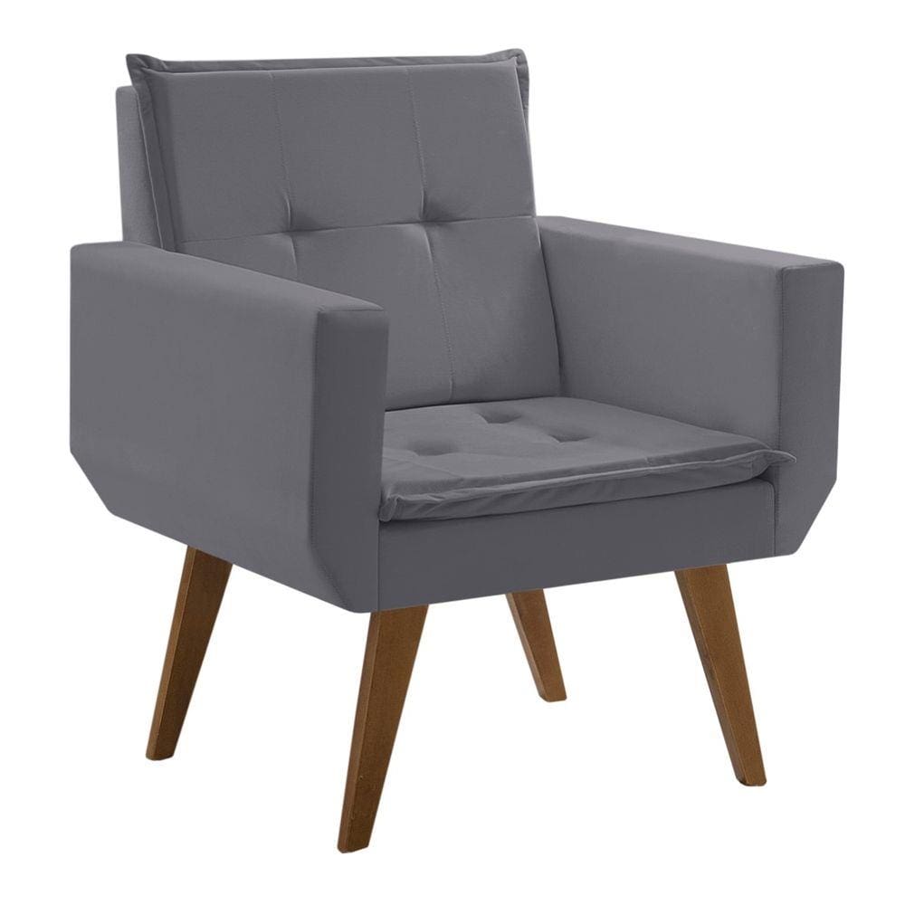 Poltrona Decorativa Taurus 1 Lugar Base Palito Tecido