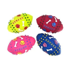Bola De Borracha Futebol Americano Para Pet 20 Cm