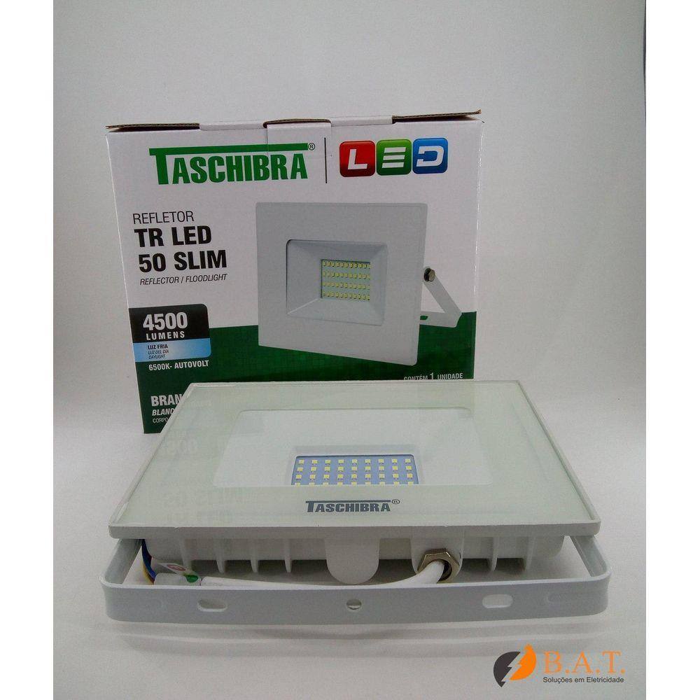 Refletor Tr Led 50W Slim 6500K Branco