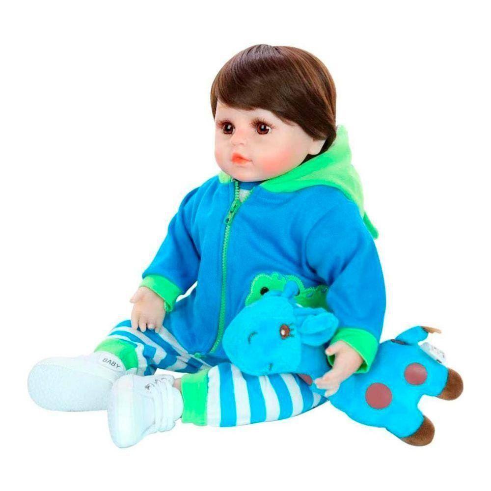 Bebe Reborn Menino 100% Silicone 57 Cm - NPK Doll em Promoção é no