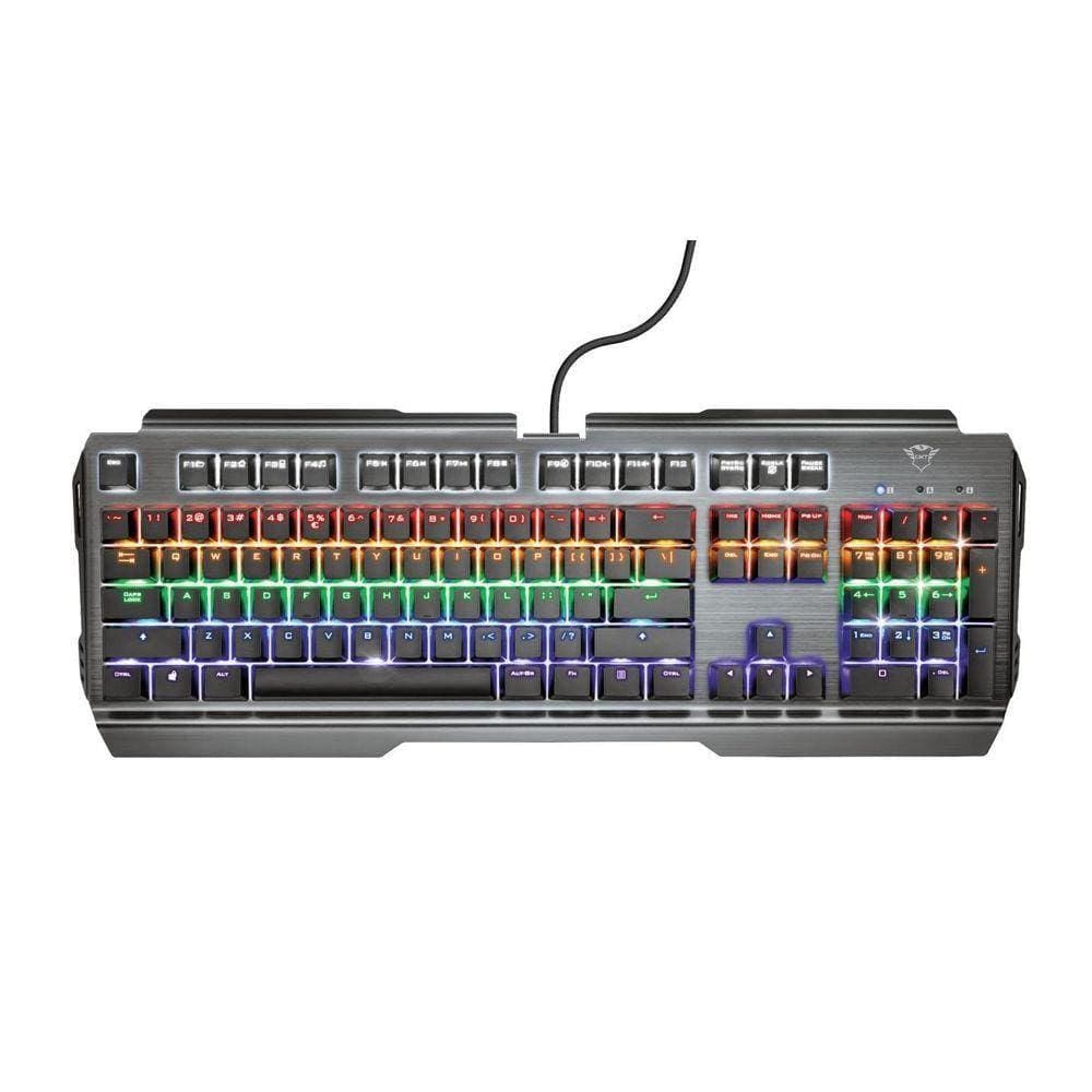 Teclado Mecanico Trust Gxt-877 Scarr Rgb 8 Teclas Extras
