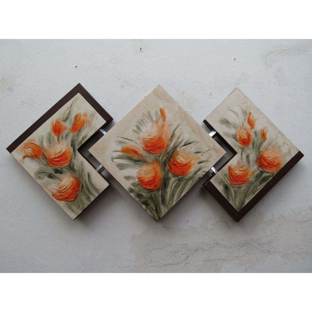 Quadro Floral decorativo - 57x120cm
