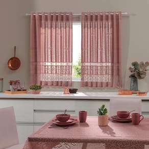 Cortina De Renda Para Cozinha Color - Interlar Rose