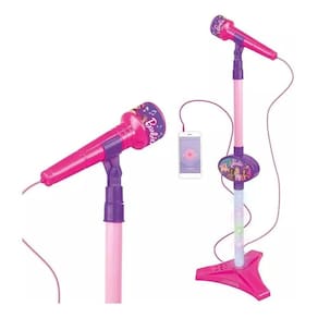 Instrumento Musical Pedestal Com Microfone Barbie F0057