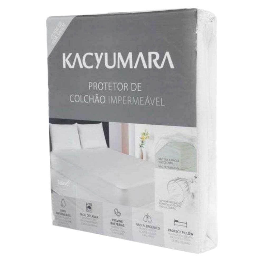 Protetor De Colchão Impermeável Solteiro King Branco