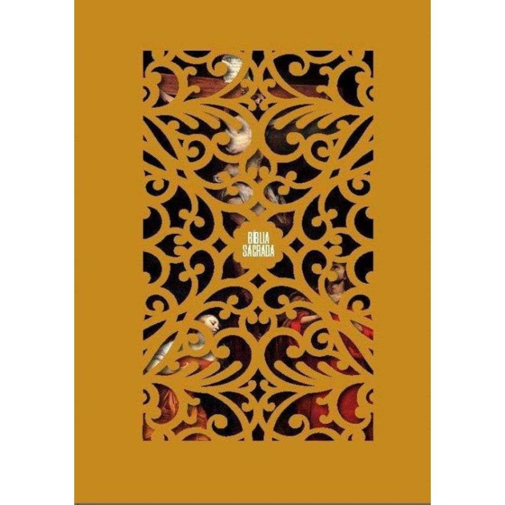Biblia Sagrada Nvi, Capa Dura, Dourada, Leitura Perfeita