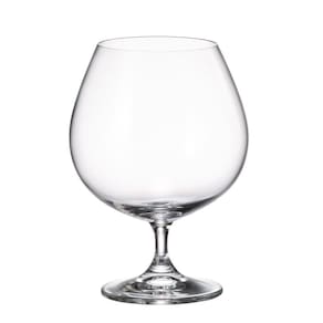 Jogo Com 6 Taças De Cristal Conhaque 690Ml Colibri Bohemia