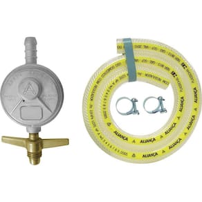 Regulador para Gás Aliança 505/01 Pequeno com Mangueira 80cm