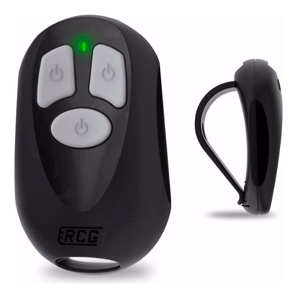 Controle Remoto 3 Canais Rcg Command 433,92mhz Preto com Clip de Fixação