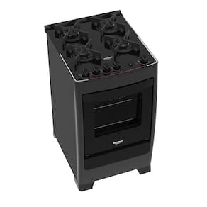 Fogão Dako 4 Bocas Supreme Glass com Mesa de Vidro e Acendimento Automático Bivolt – Preto