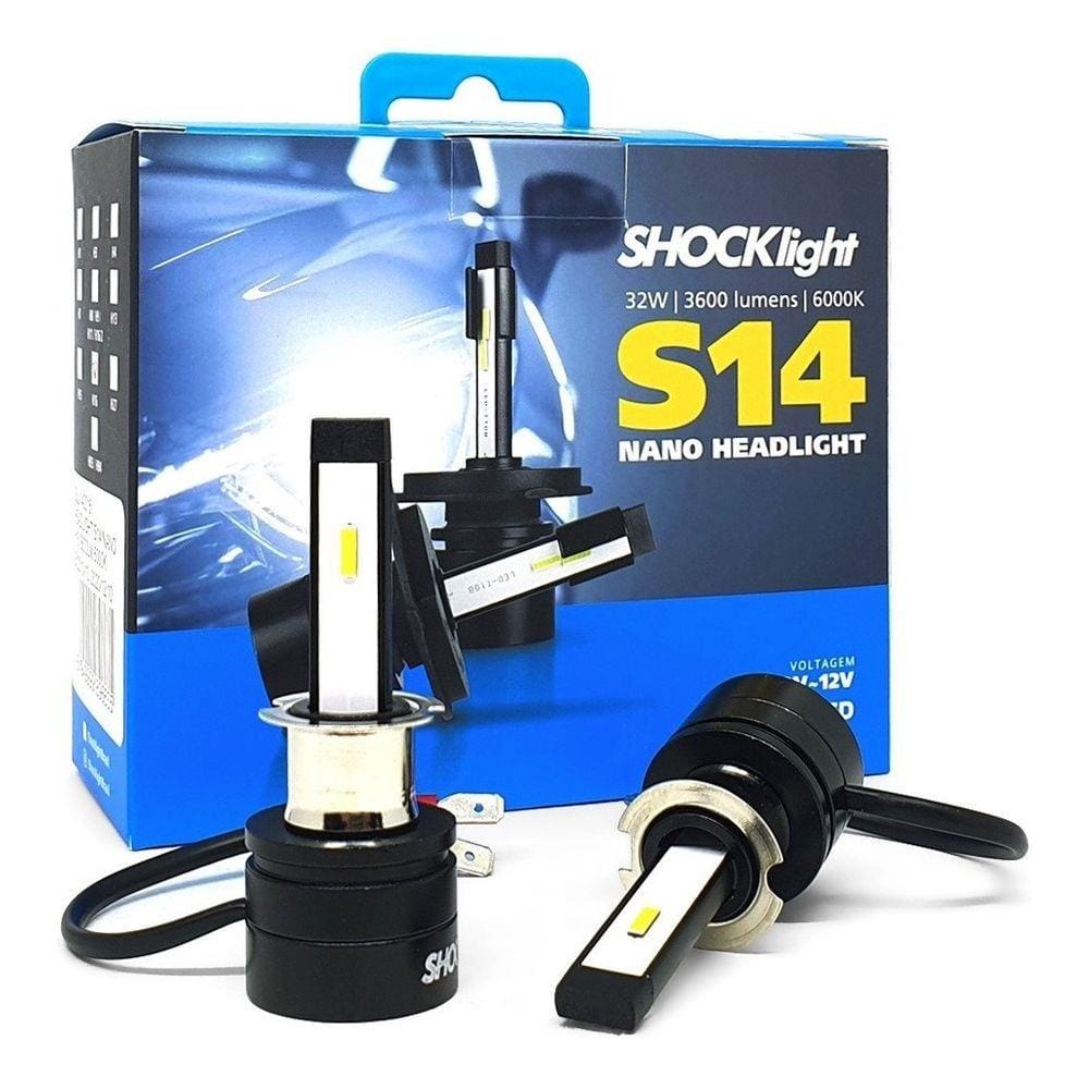 Lâmpada Super Led Mini Shocklight 32w S14 Nano H3 6000k