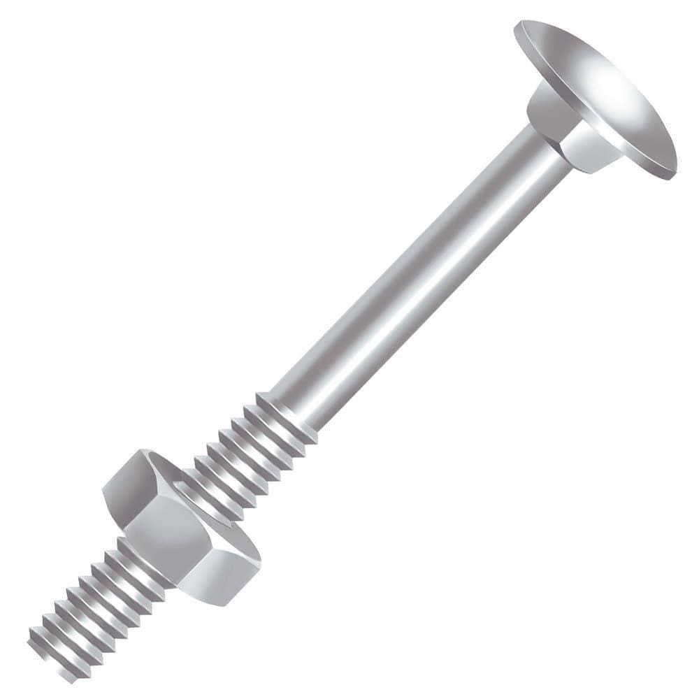 Parafuso Ciser Frances Zincado com Porca 5/16X3 - Embalagem com 100 Unidades