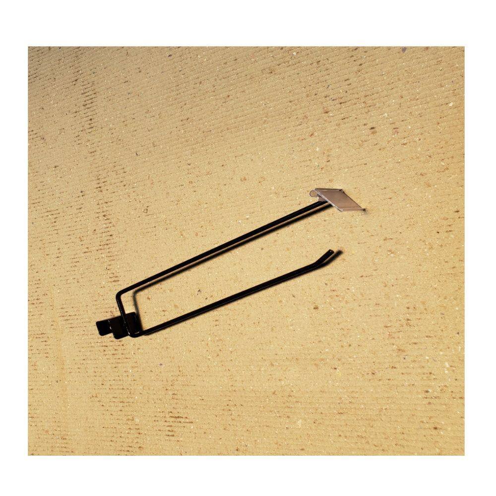 Gancheira Simples Amapa Com Porta Etiqueta 30 cm Preto