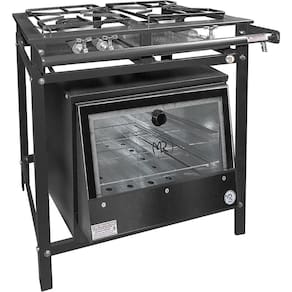 Fogao Industrial 2 Bocas com Forno Vidro Baixa Pressão 30x30 2QS P5 Mr Fogões