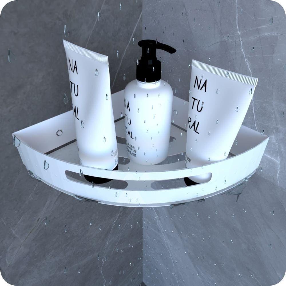 Suporte Porta Shampoo Para Banheiro De Canto Branco