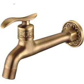Torneira Parede Longa Bronze Vintage Dourado Escuro Metal